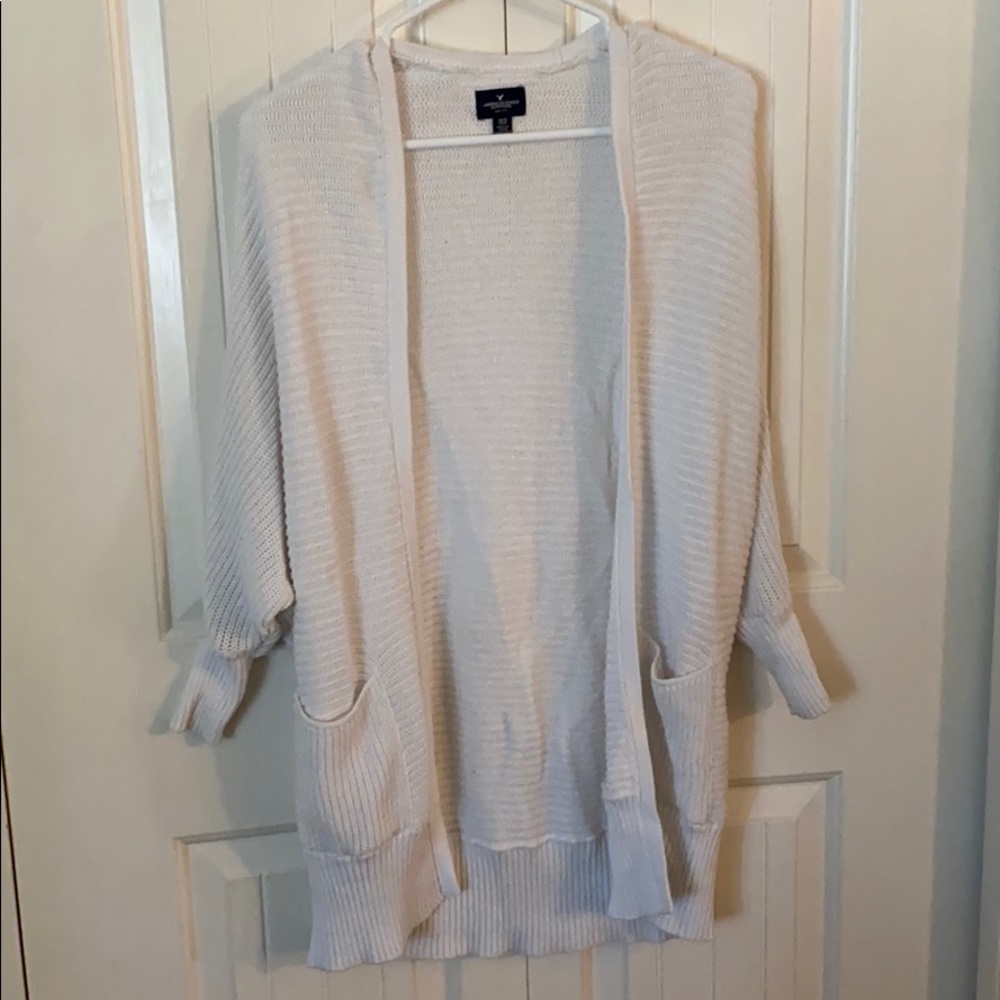 White Dolman Cardigan